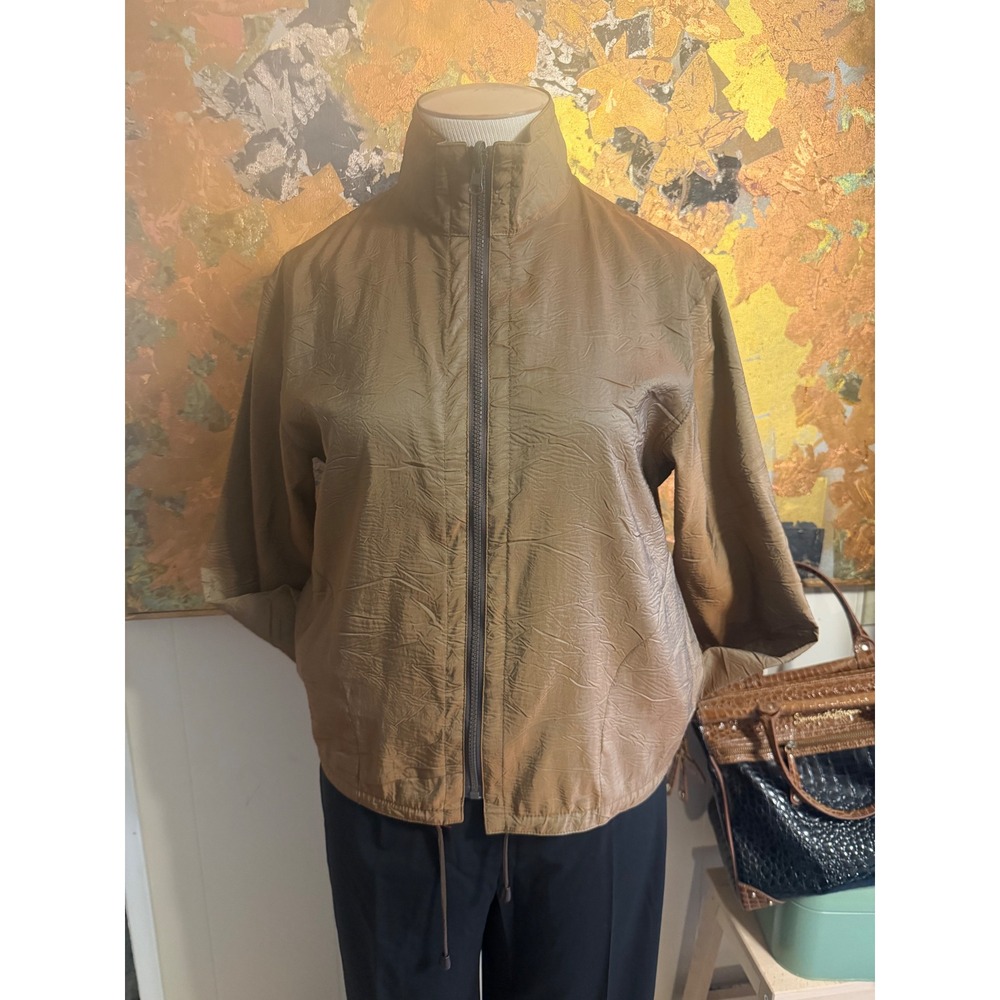 Myra Pac Tour Reversible Brown Zip Front Rain Jacket size XS
